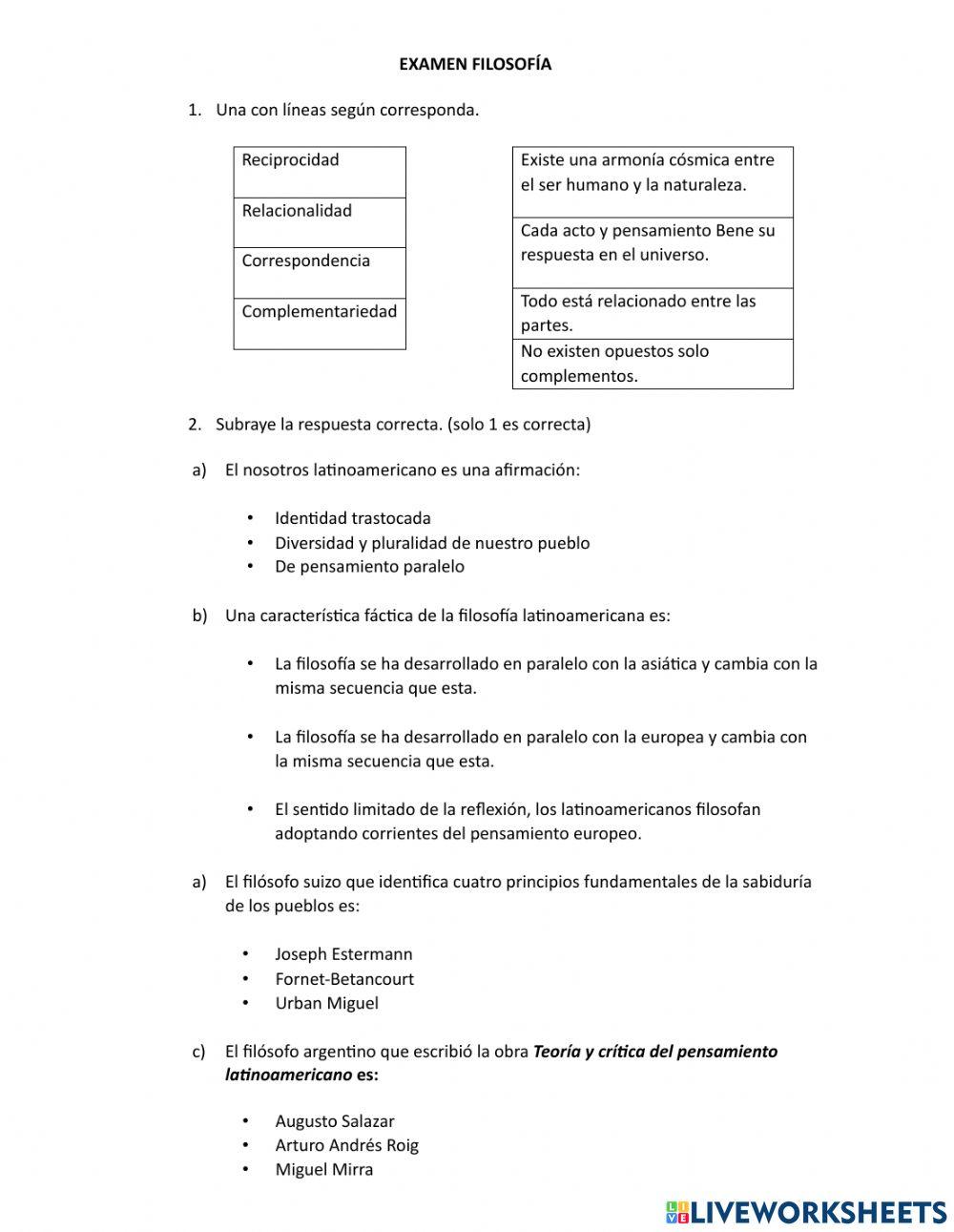 Examen de filosofia grupo 3