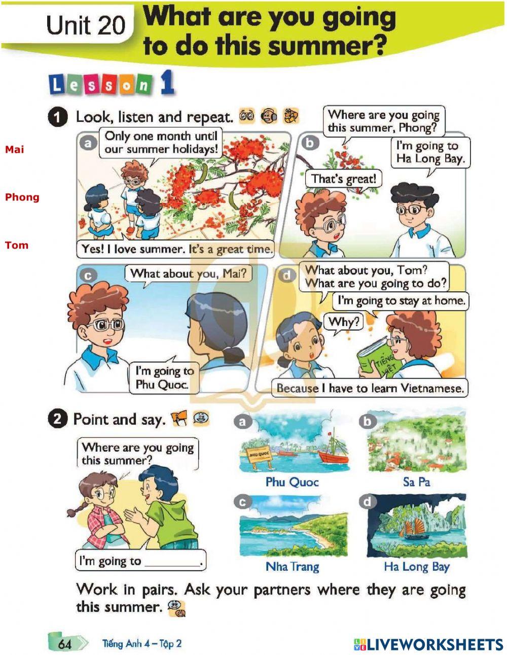 E4Mac U20 (TB) WHAT ARE YOU GOING TO DO THIS SUMMER?