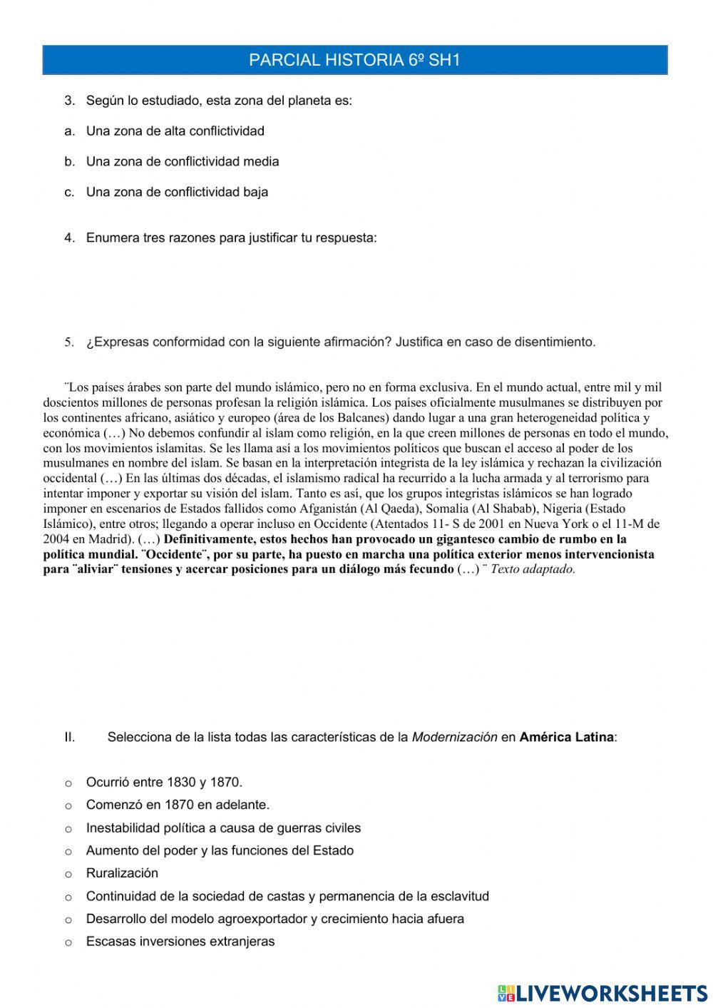 Parcial historia 6º h1