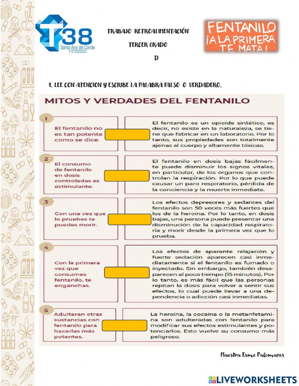 Fentanilo -a la primera te mata-