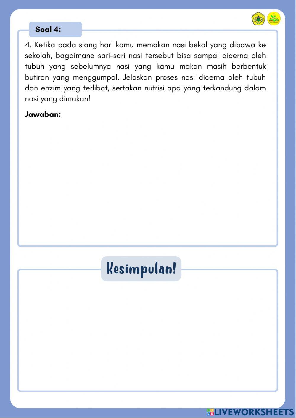 Application: LKPD Saluran dan Kelenjar Pencernaan