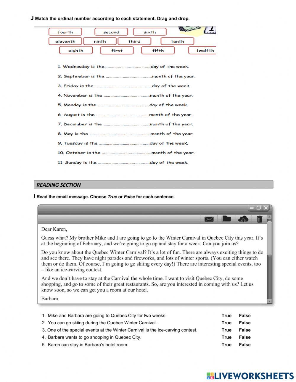 Second term A1+elementary level