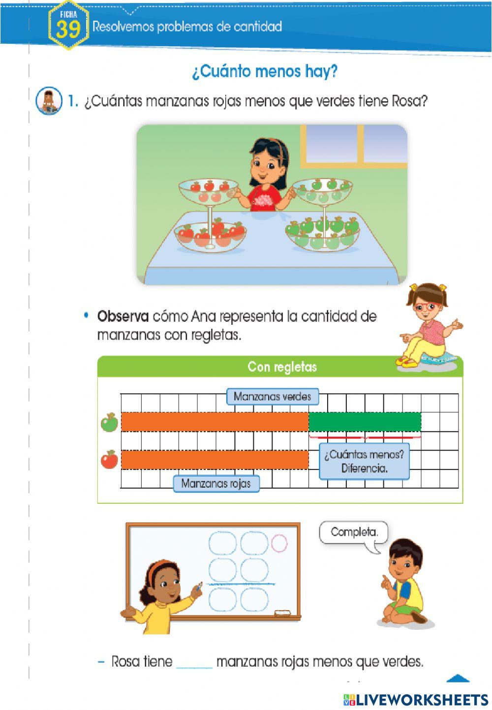 Problemas con menos que