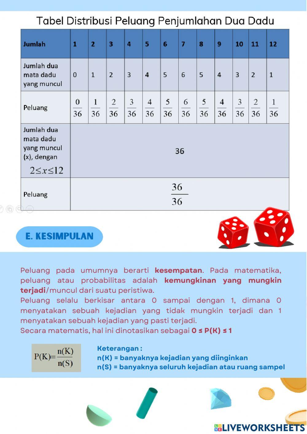 LKPD Distribusi Peluang