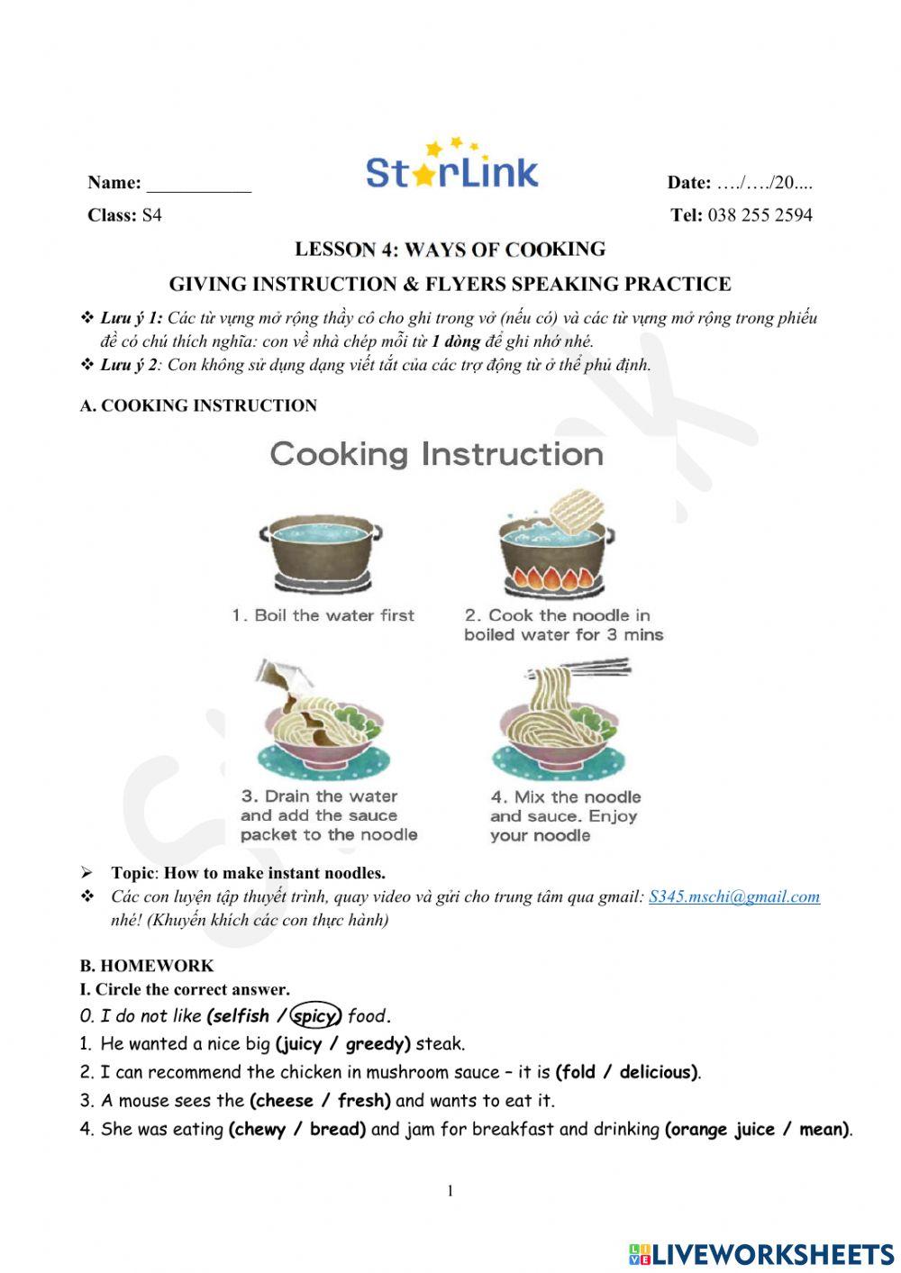 ONLINE-Foreign-S4-W4-L4-GIVING INSTRUCTION & FLYERS SPEAKING PRACTICE