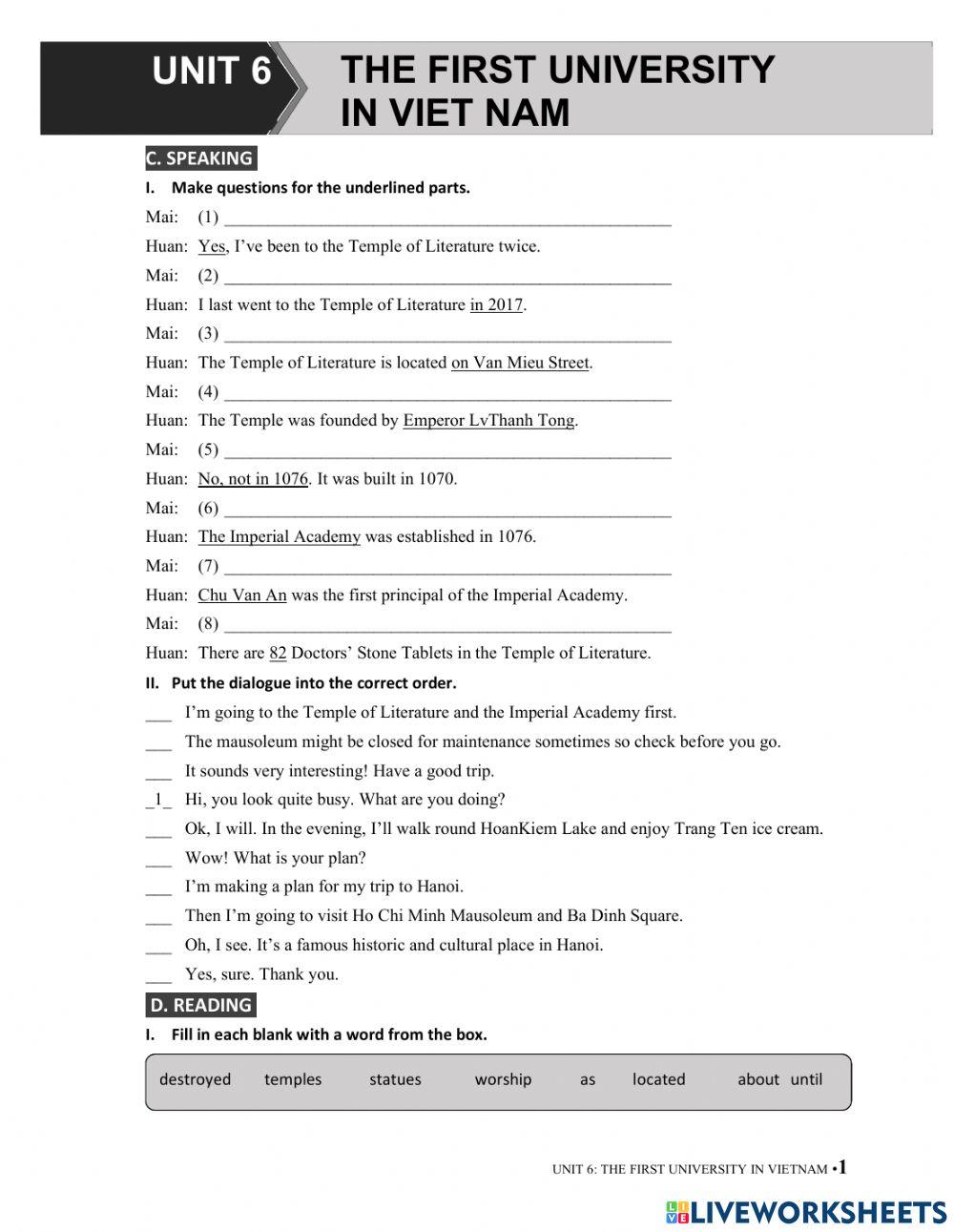 Viết lại câu hỏi tần suất