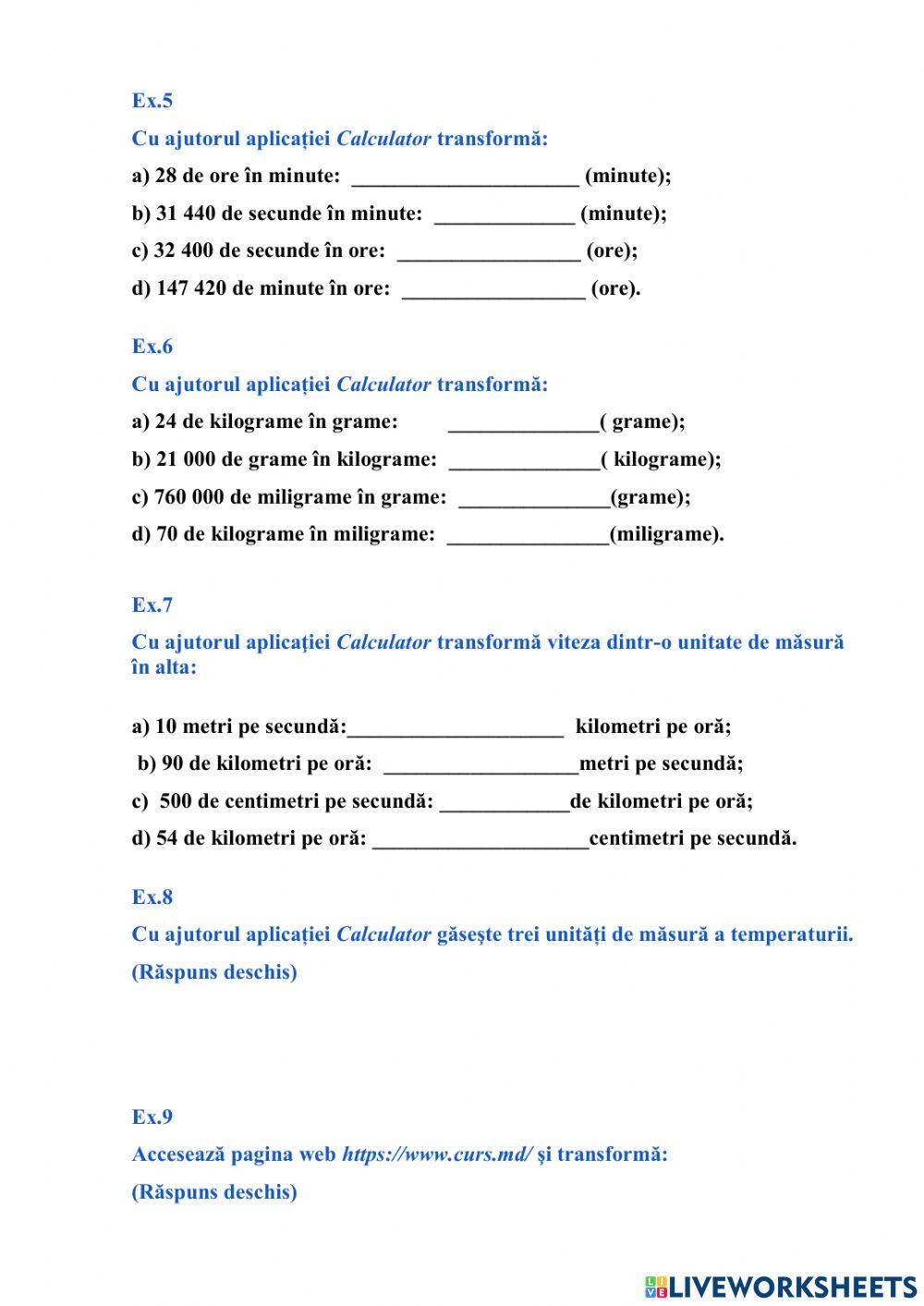 Capitolul III.    Învăţăm digital.10. Exercițiile și problemele prind viață !