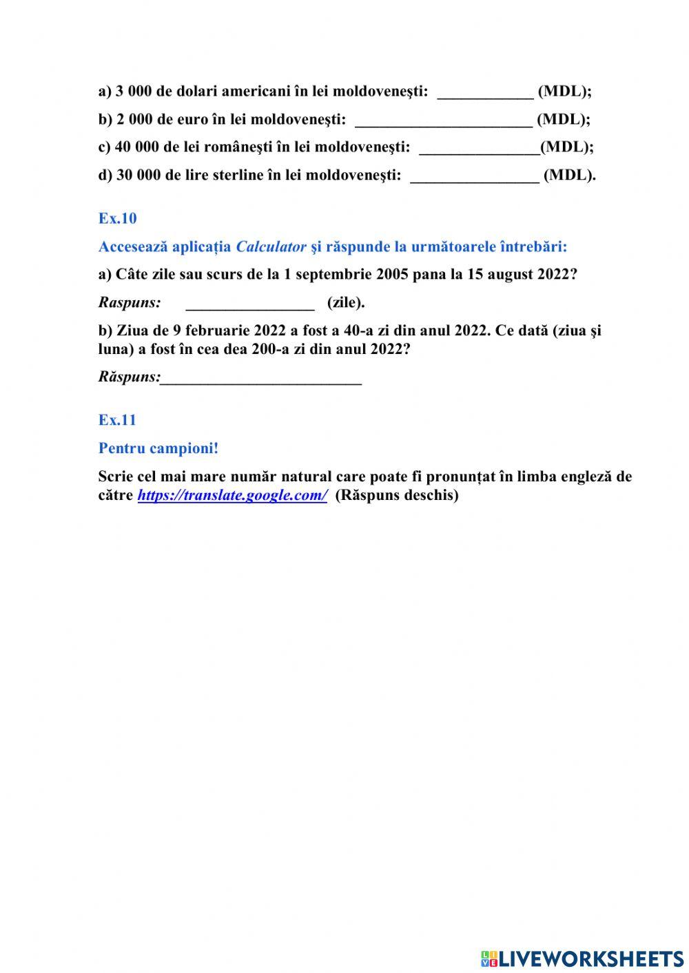 Capitolul III.    Învăţăm digital.10. Exercițiile și problemele prind viață !