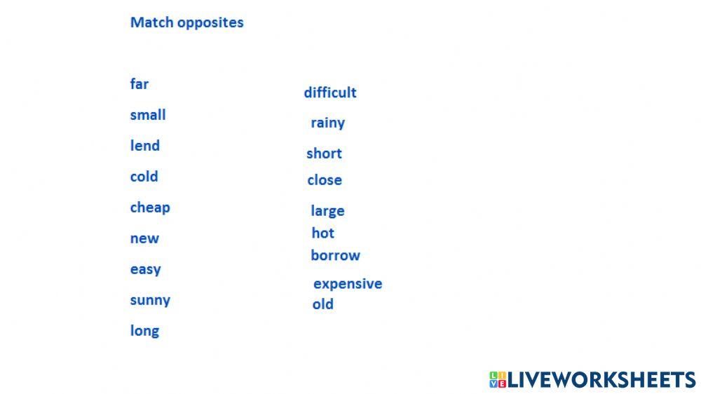 Opposite adjectives 3.1 wb