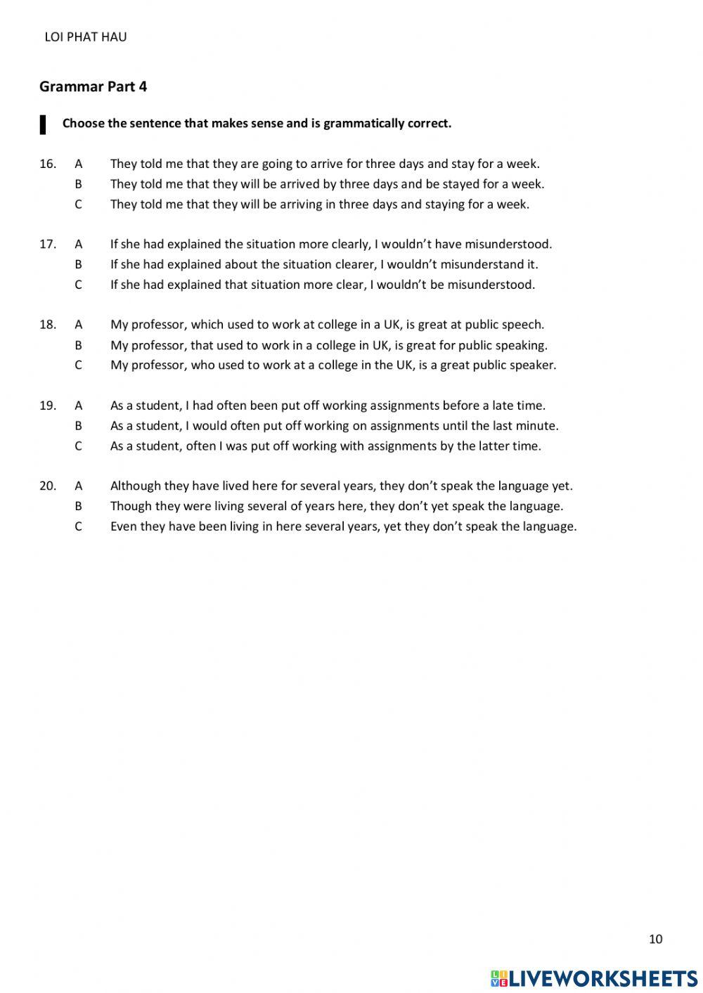 IELTS placement test