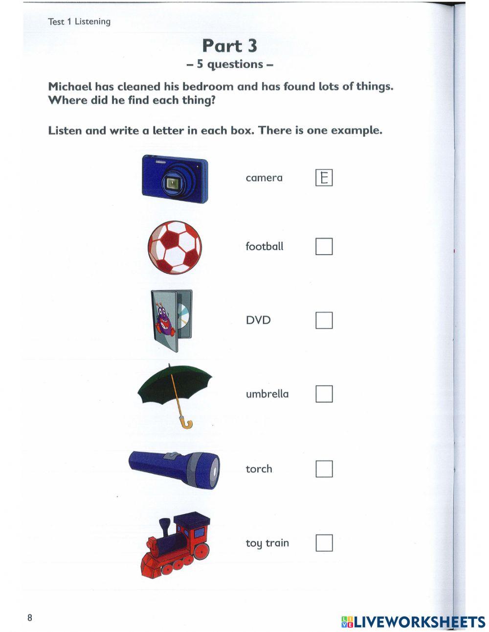 Get ready for flyer test 1 listening