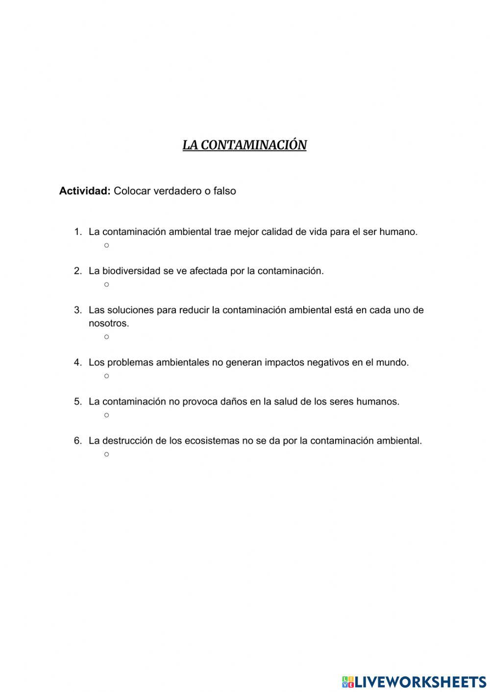 Contaminación Ambiental