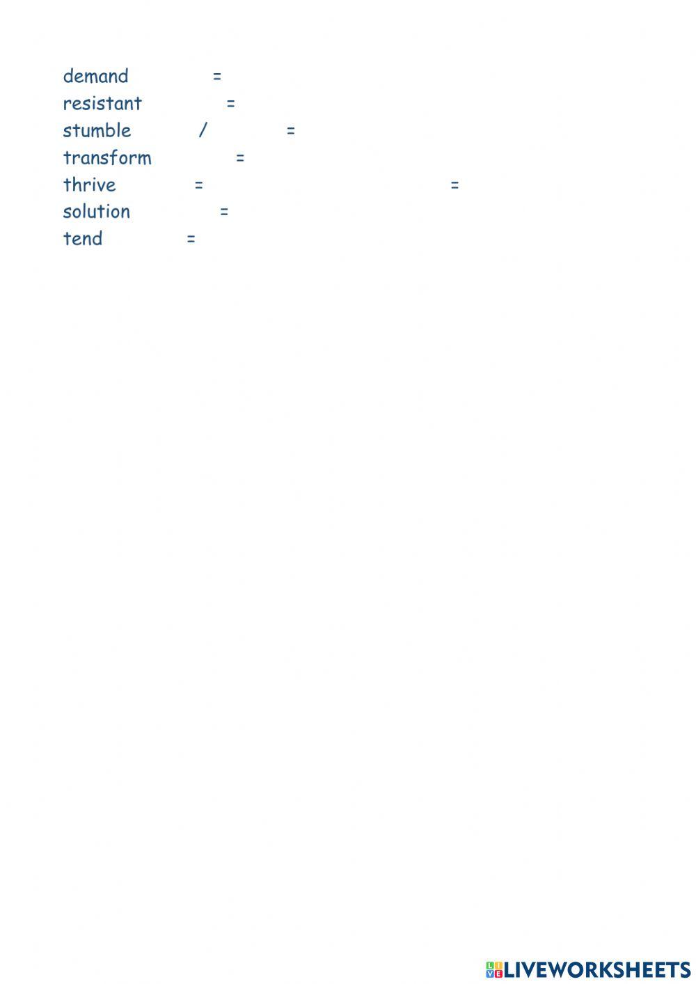 Our changing environment