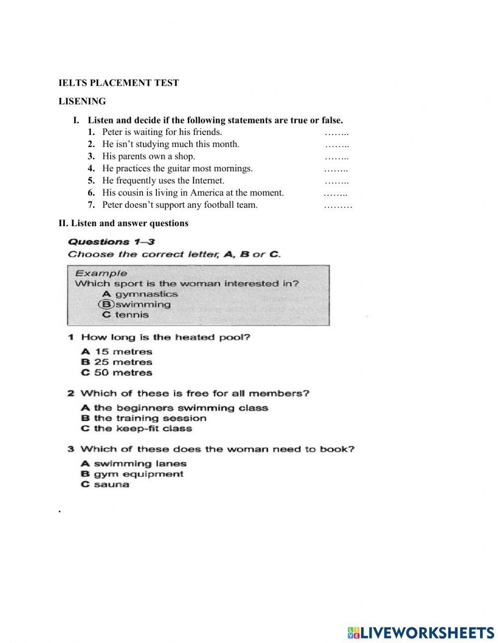 Ielts Free Worksheets Ielts Free Worksheets