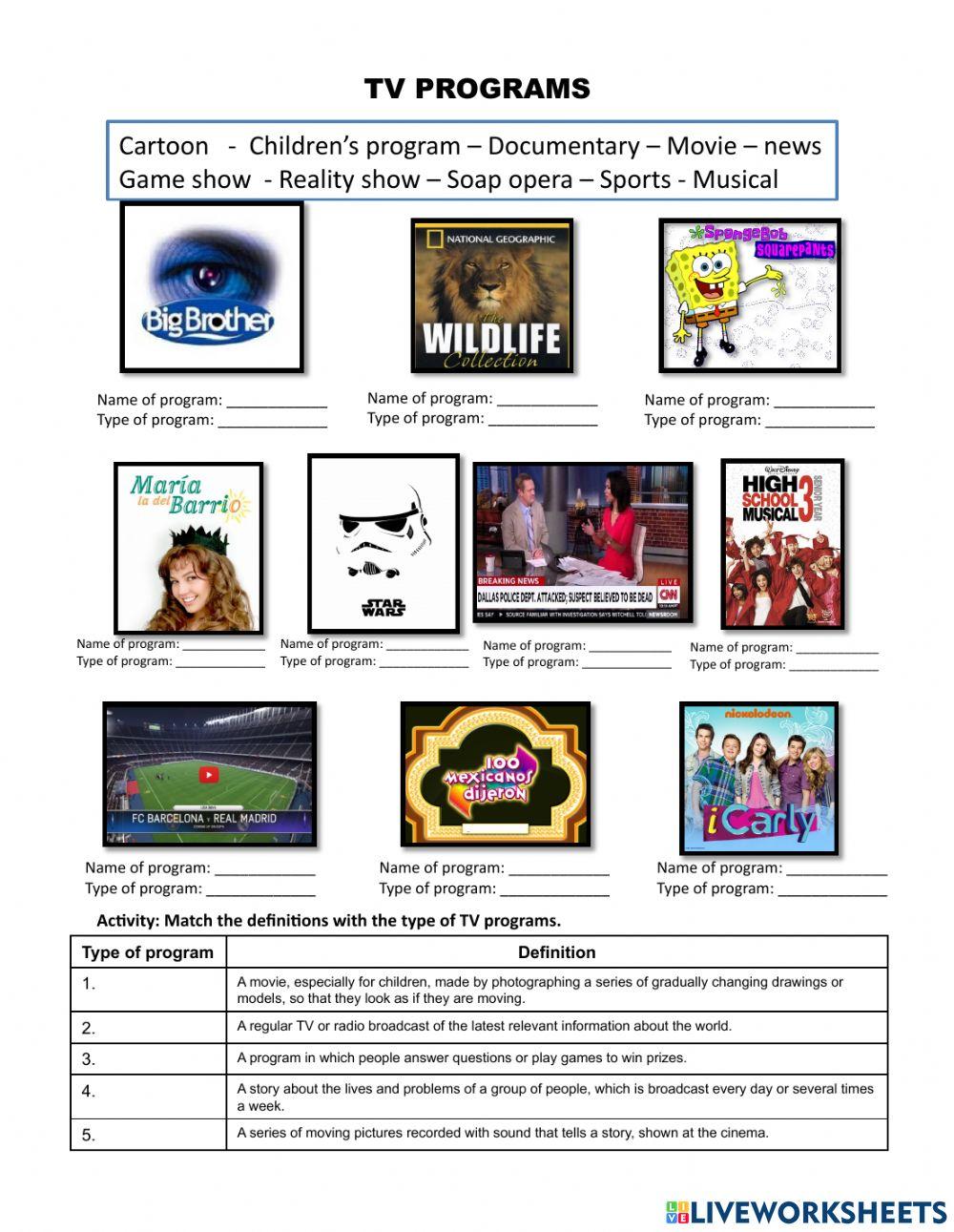 programas de tv practica 