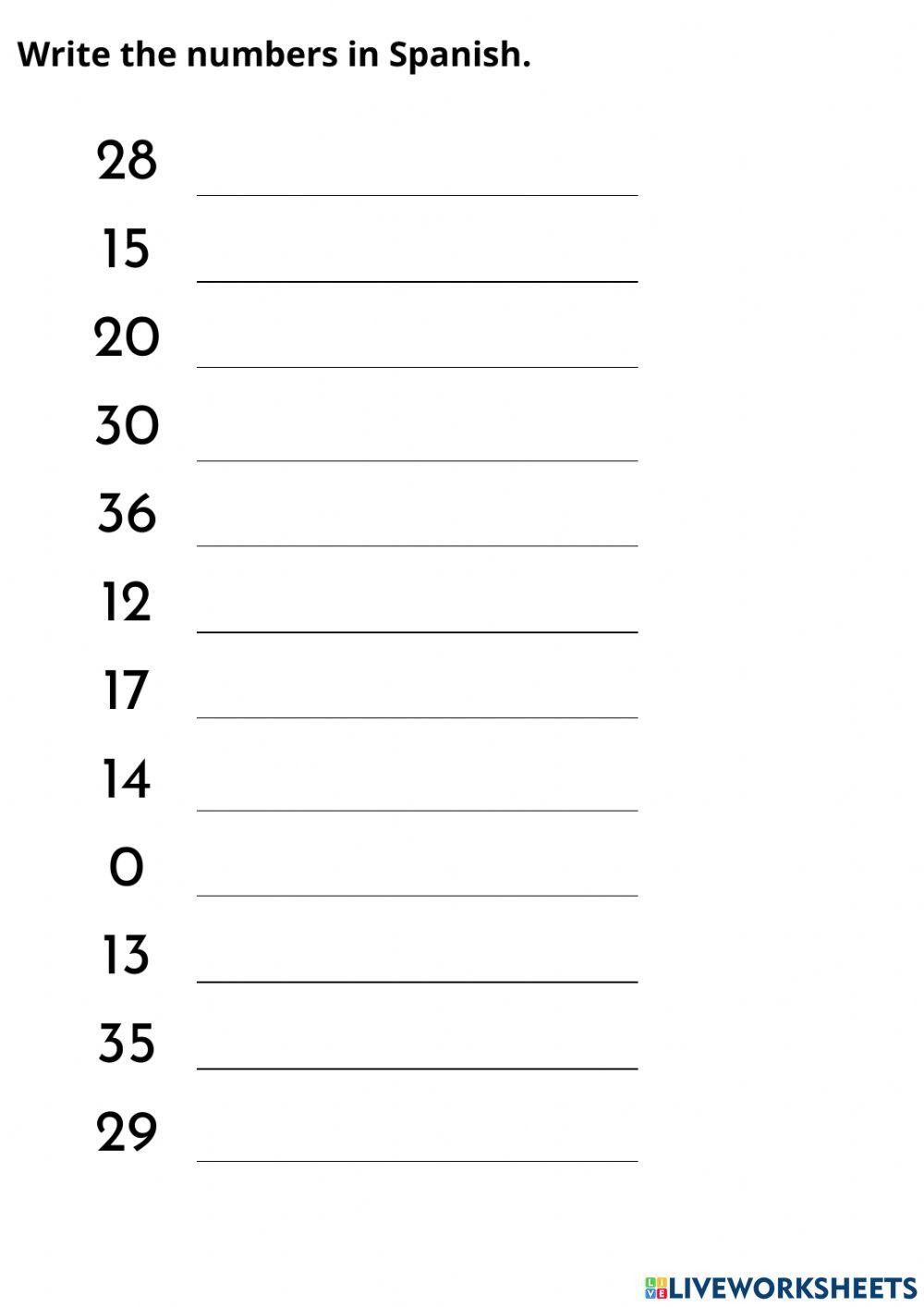 Spanish 2 end of module test