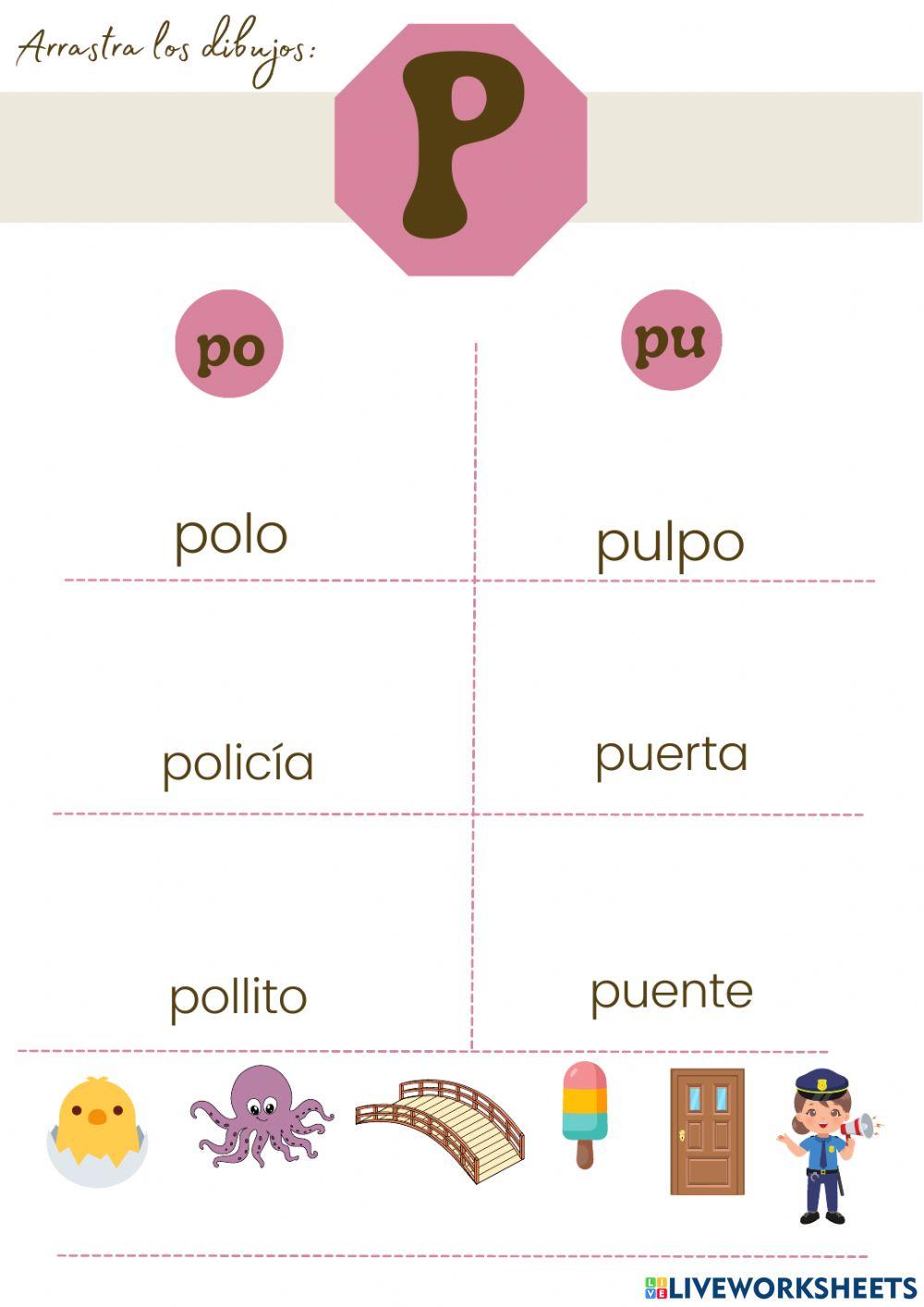 Lectoescritura - Letra P