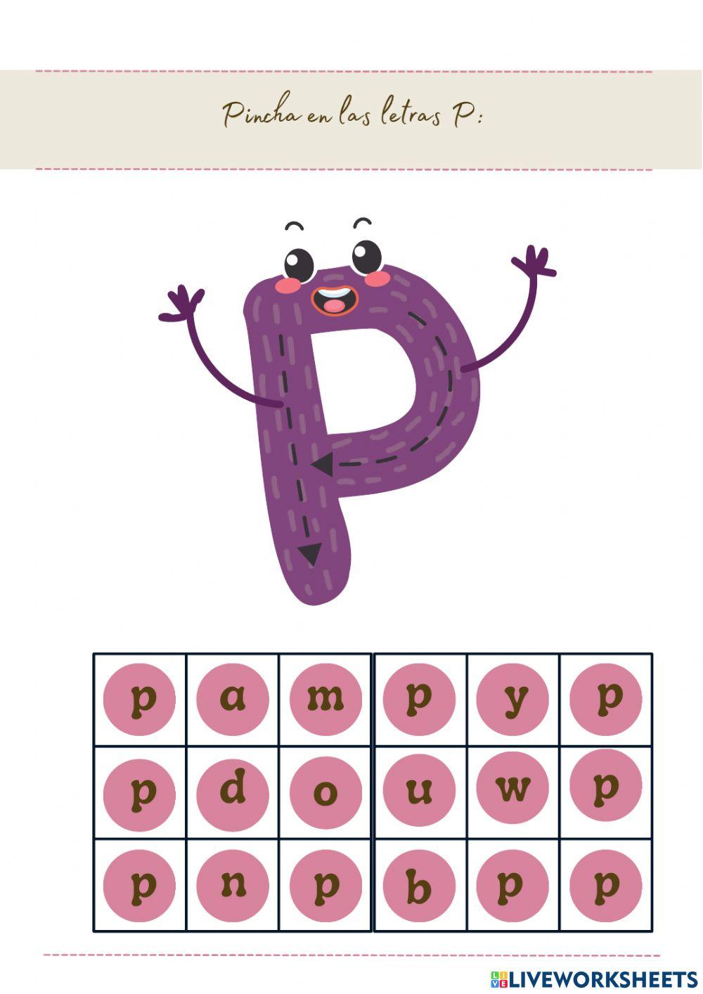 Lectoescritura - Letra P