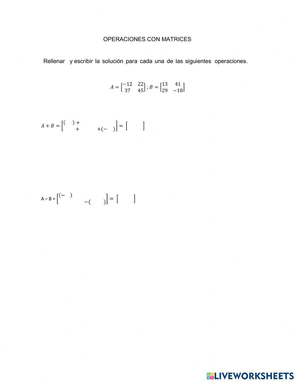 Matrices 2x2