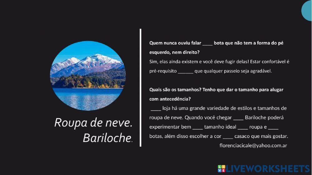 Roupa de neve - Bariloche