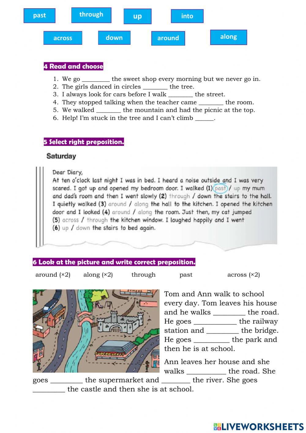 Prepositions of place