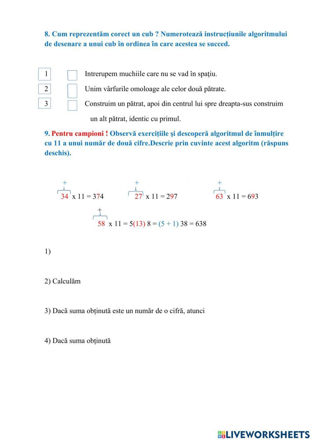 Capitolul IV. Gândim digital.  12.Algoritmul - asistentul universal în lumea digitală
