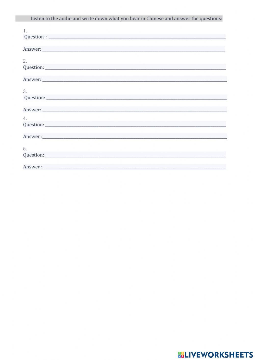 HSK 2 Lesson 2 text 3 A (e-c)