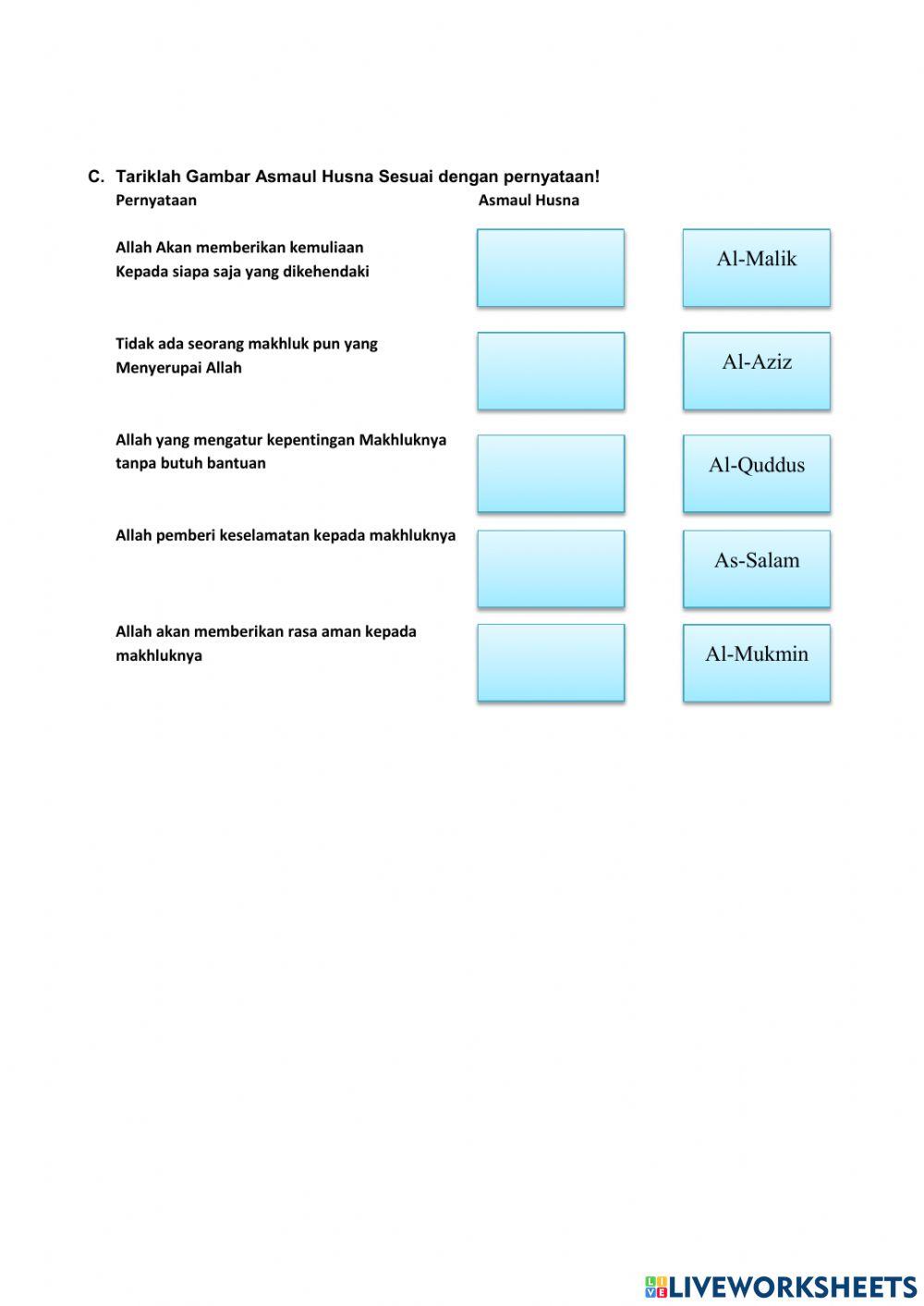 Asmaul Husna LKPD