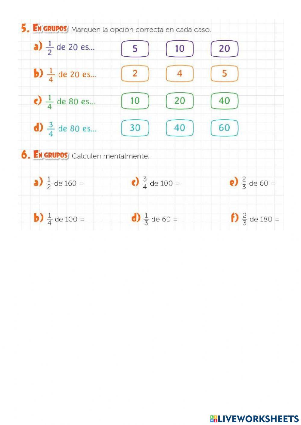 Fracciones proporcion