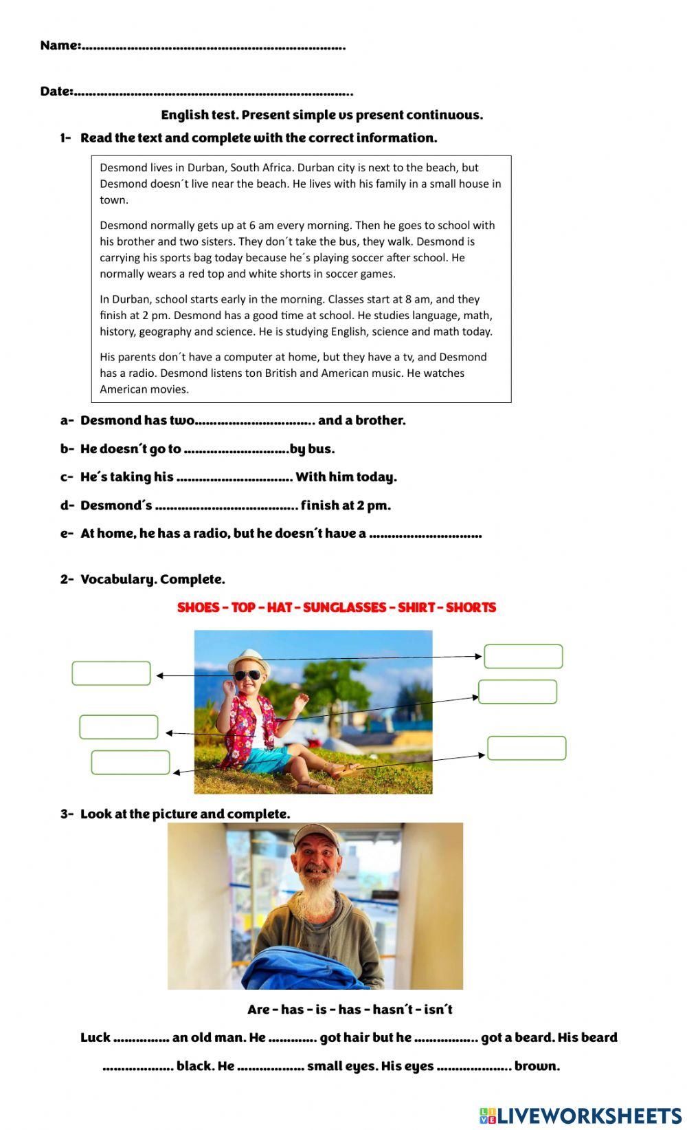 Present simple vs present continuous. EPET 3