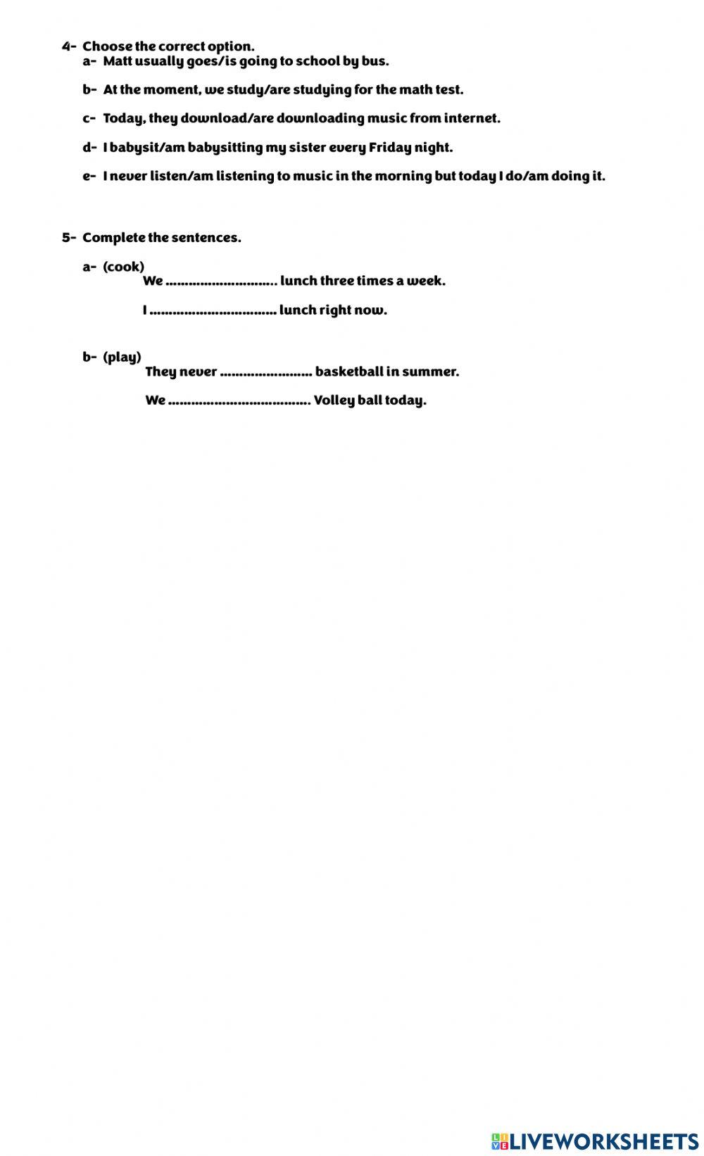 Present simple vs present continuous. EPET 3