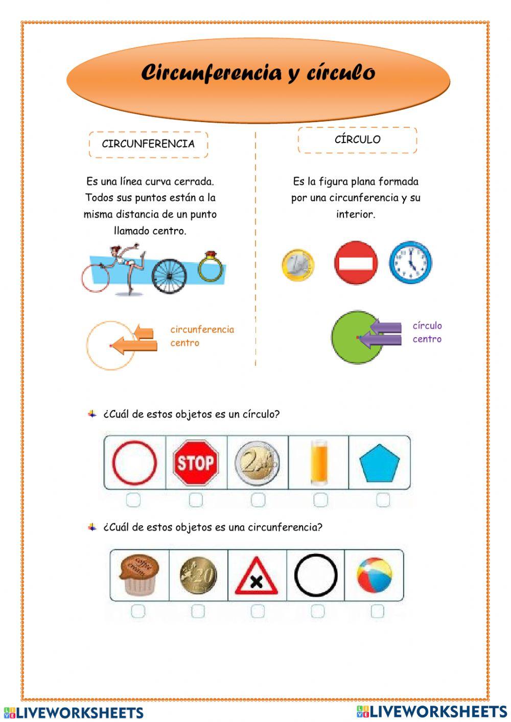 Circunferencia y círculo