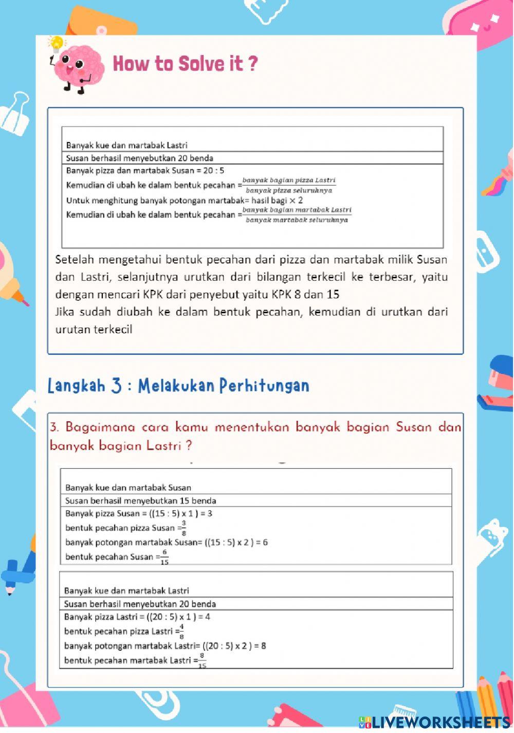 Contoh soal pemecahan masalah berorientasi soal akm. materi : bilanngan