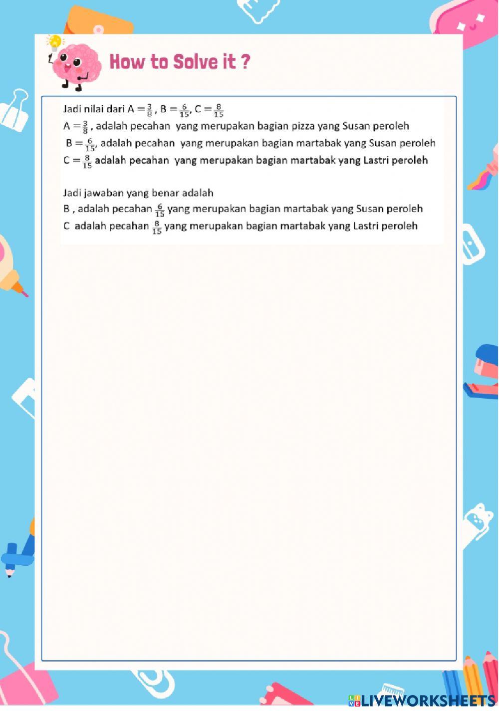 Contoh soal pemecahan masalah berorientasi soal akm. materi : bilanngan