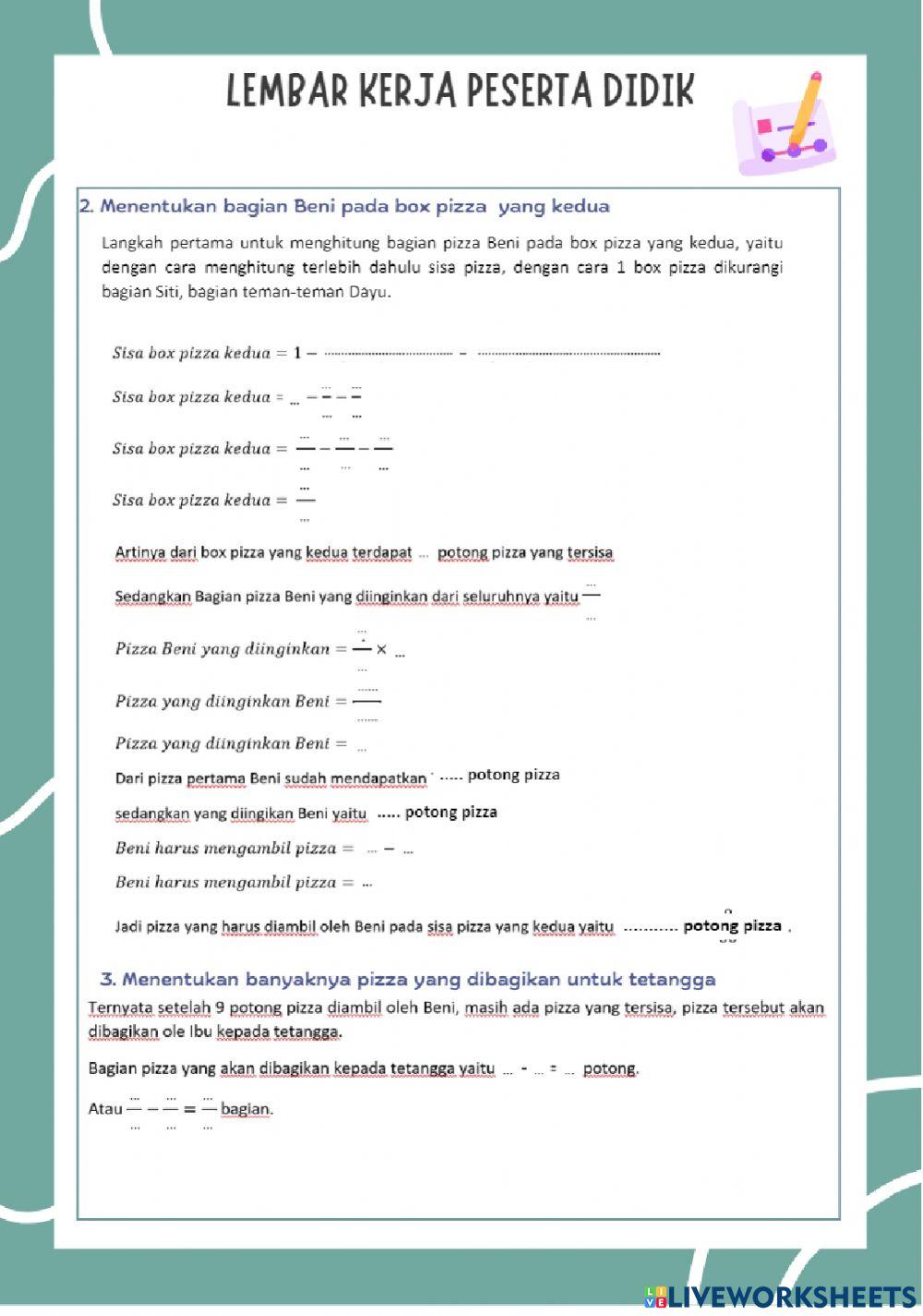 Lkpd pertemuan ke-2 - soal pemecahan masalah berorientasi soal akm