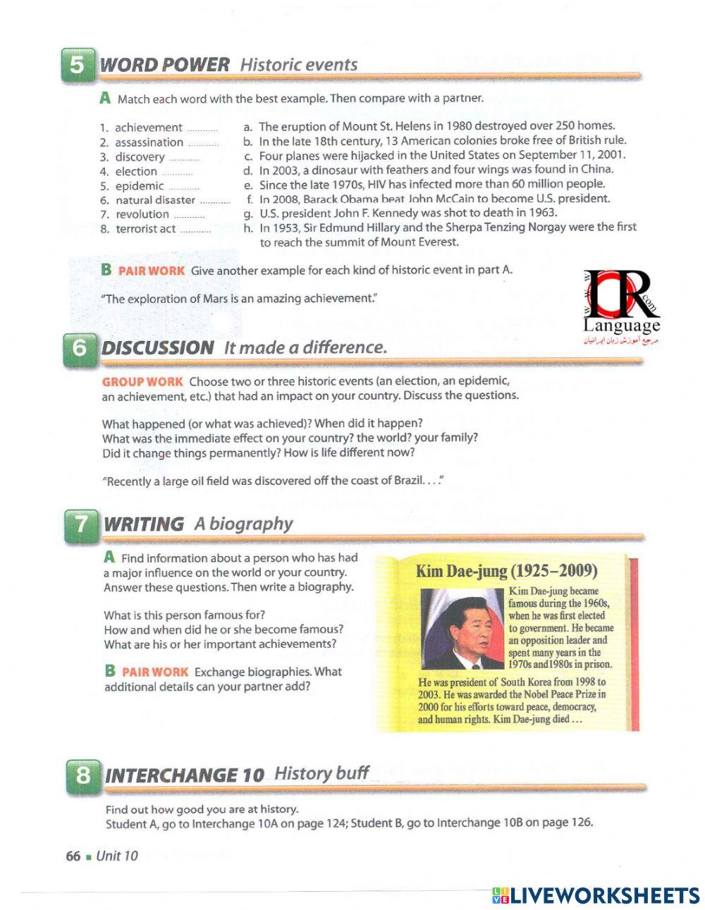 Unit 10 The past and the future