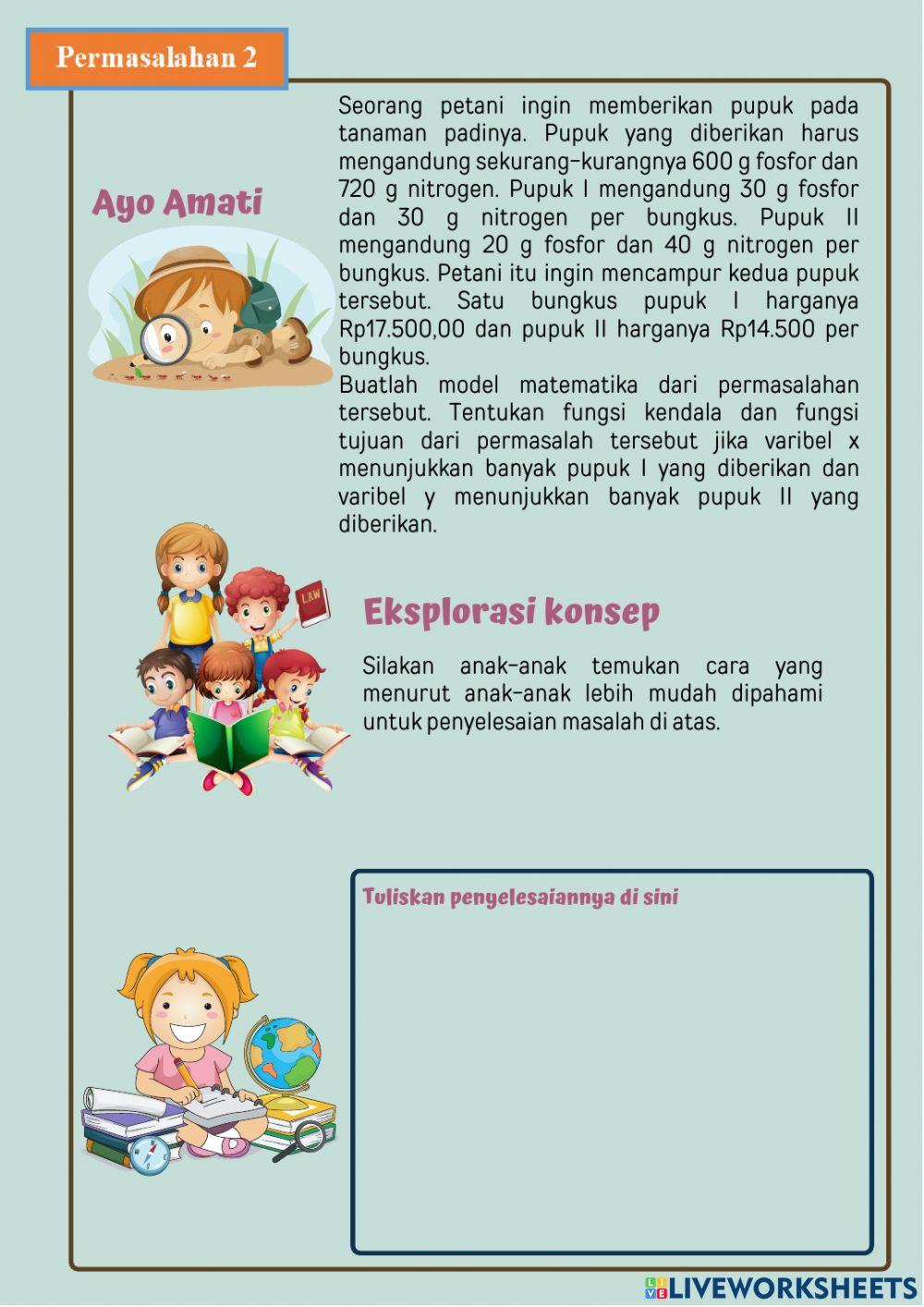 Model Matematika Program Linear