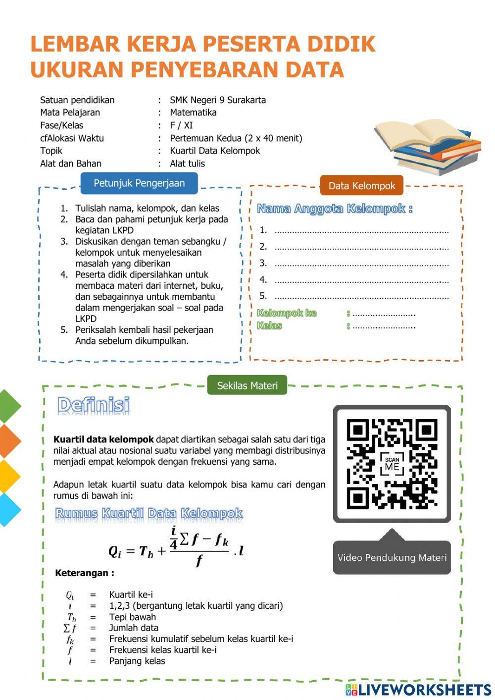 LKPD Ukuran Penyebaran Data (Kuartil)