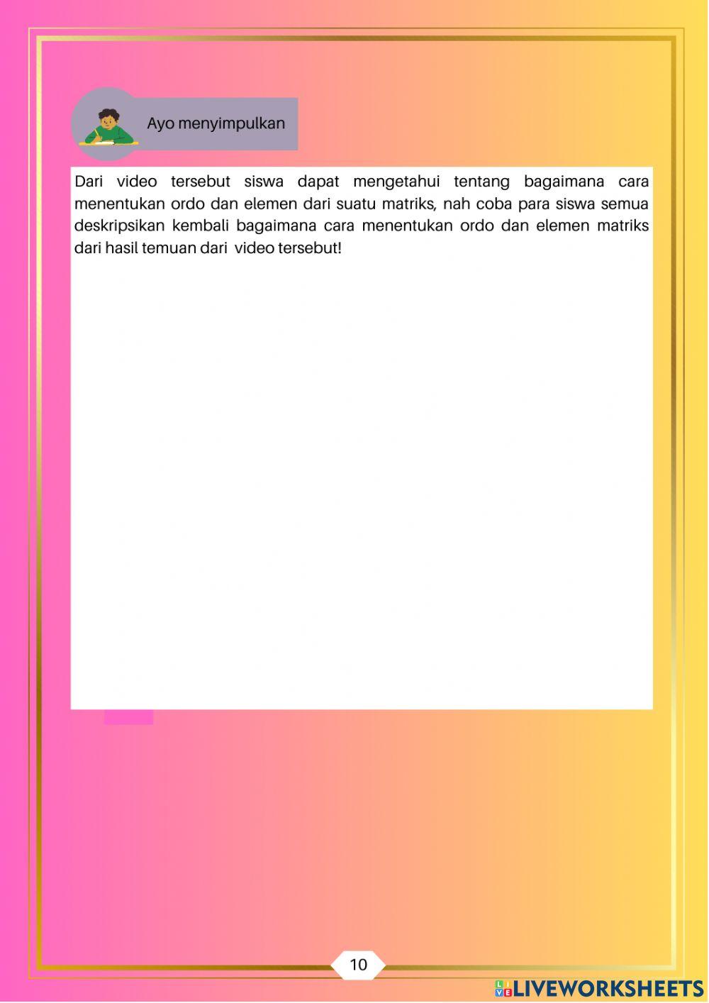 LKS Matriks (Part 2)