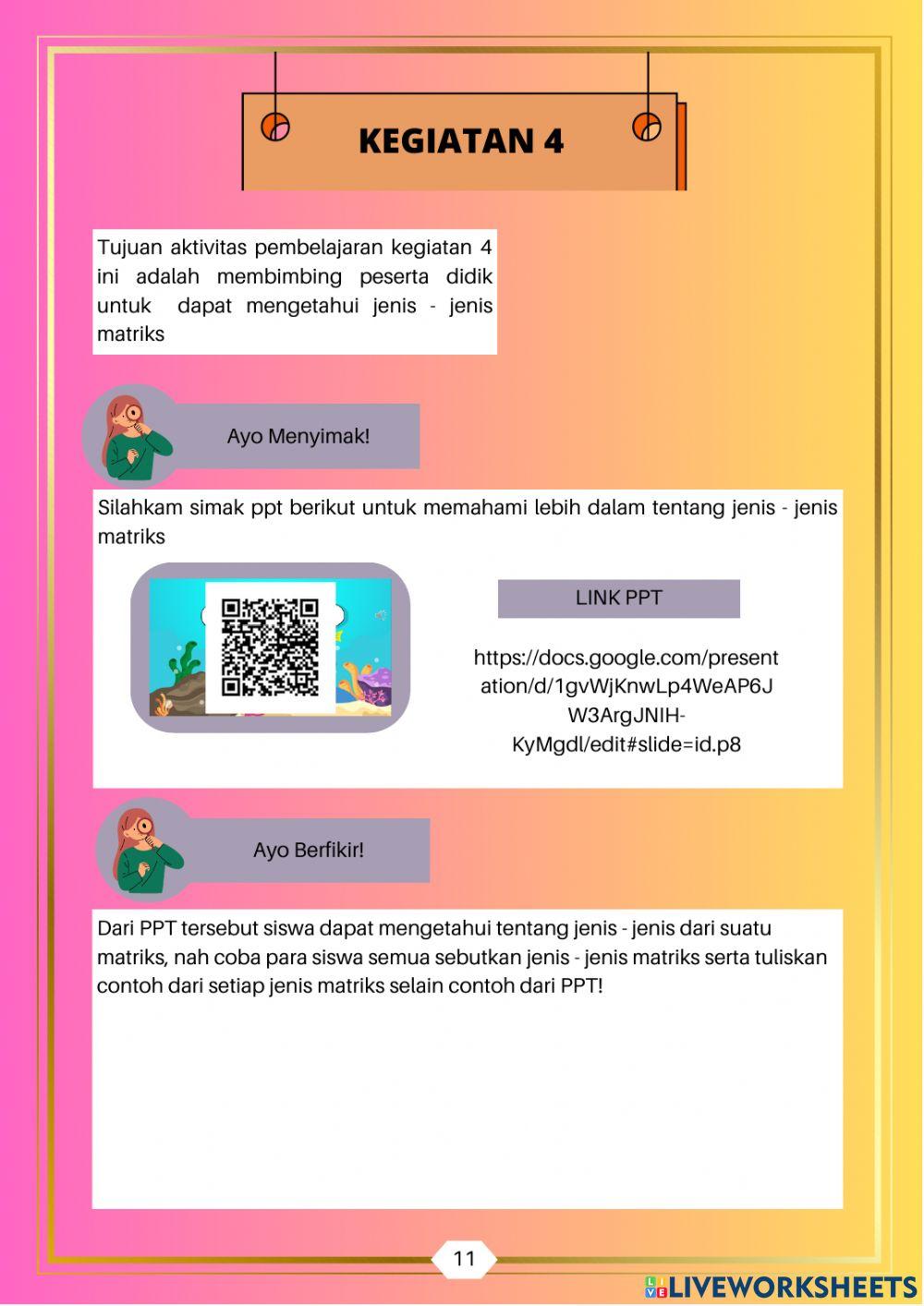 LKS Matriks (Part 2)