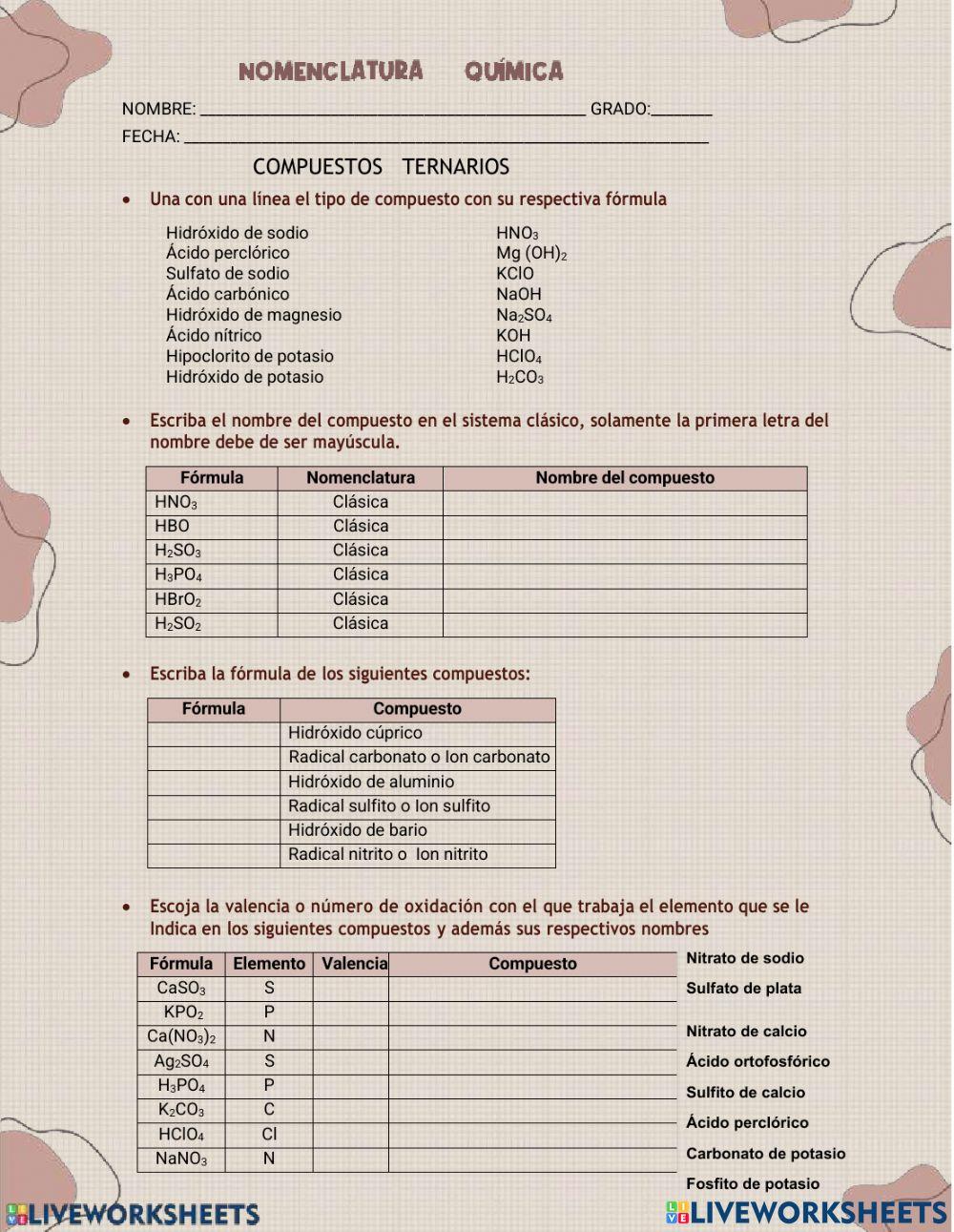 Nomenclatura química