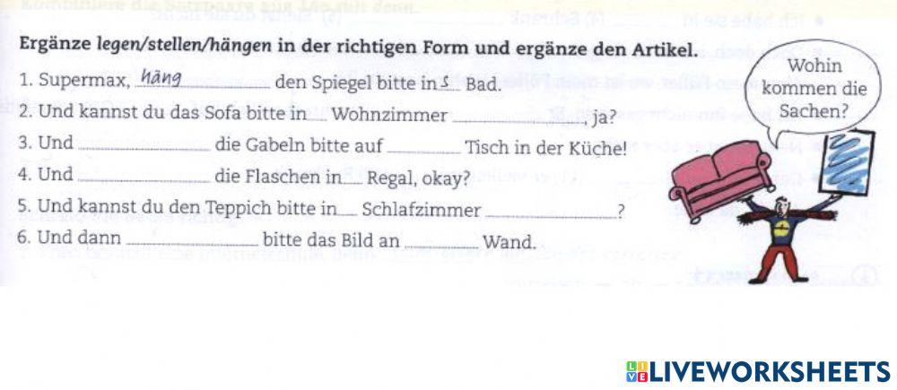 BF L24 legen-stellen-hängen +Akk