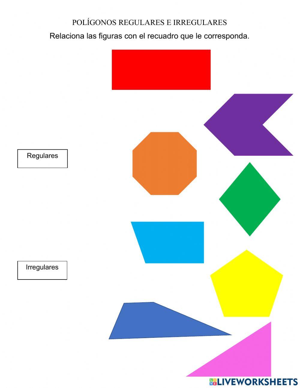 Polígonos regulares e irregulares