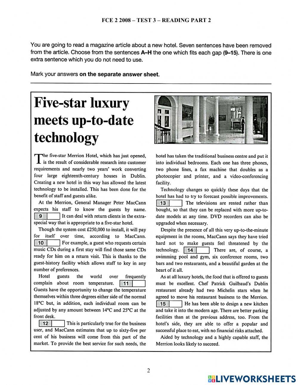 Foreign teacher-S8-Week 5-Lesson 5-FCE PRACTICE