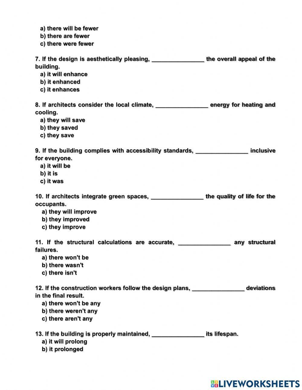 1st Conditional Test within Architecture