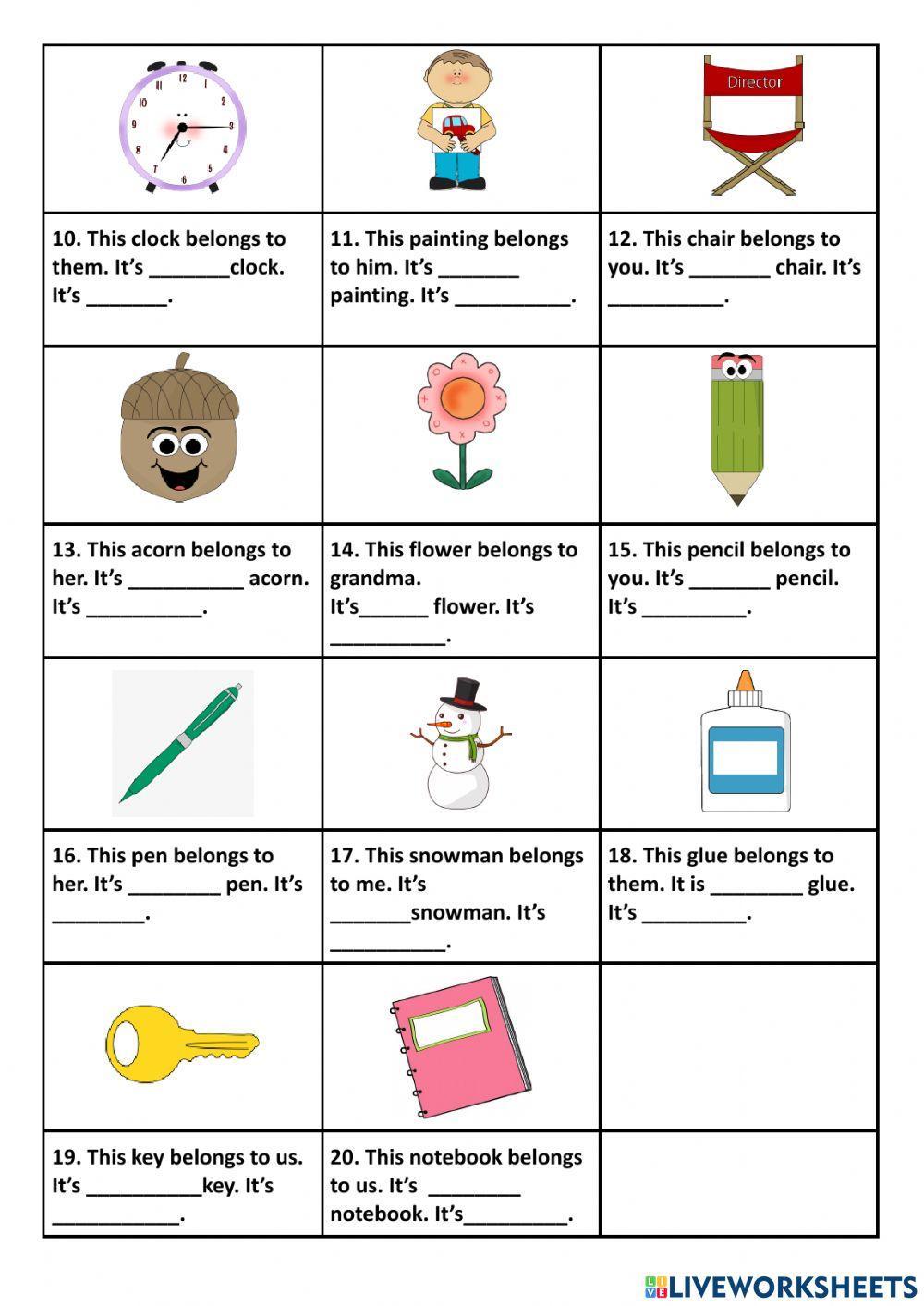 Possessive pronouns Possessive pronouns