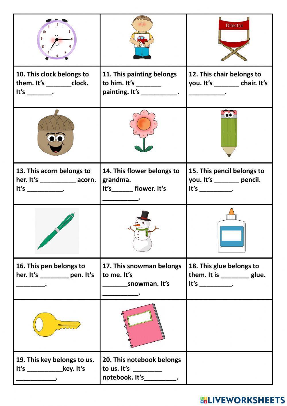 Possessive pronouns