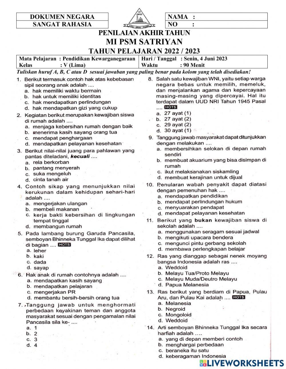 Pendidikan Kewarganegaraan