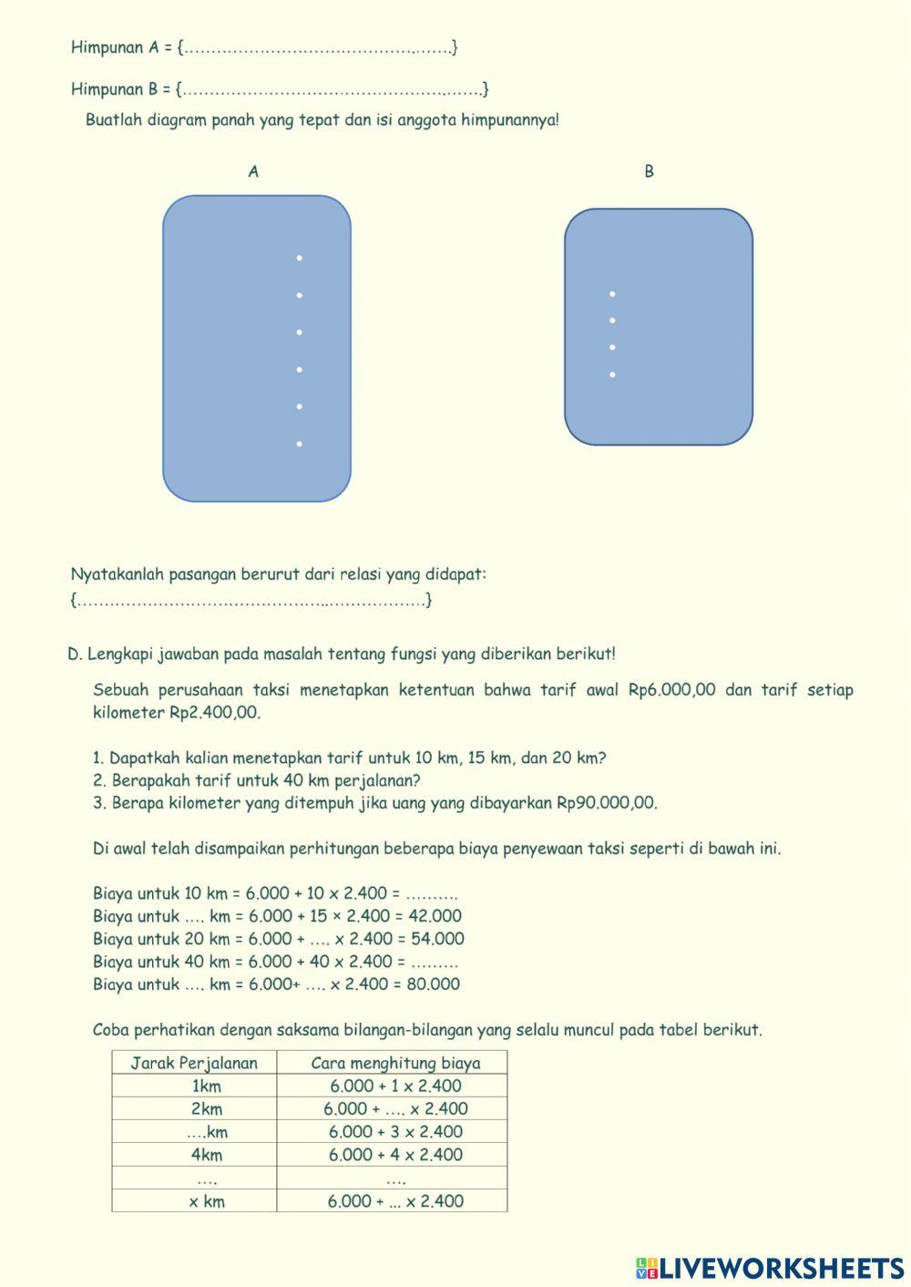 LKPD Relasi dan Fungsi