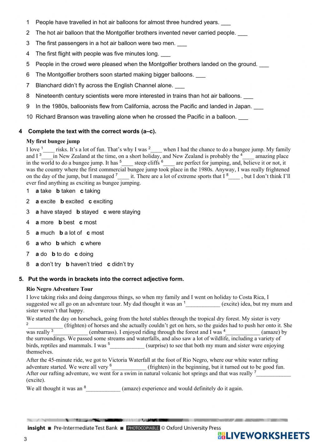 Pre intermediate unit 5